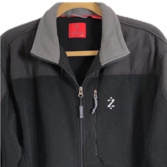 Izod Fleece Full Zip Performance Jacket Medium - Picture 3 of 7